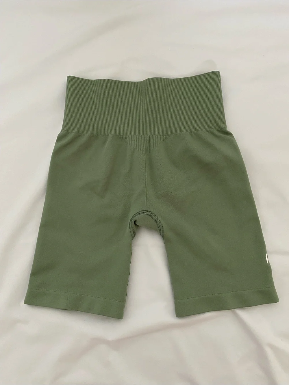 Oner Active Olive Green High-Waist Athletic Bike Shorts Sz Small - Picture 5 of 6